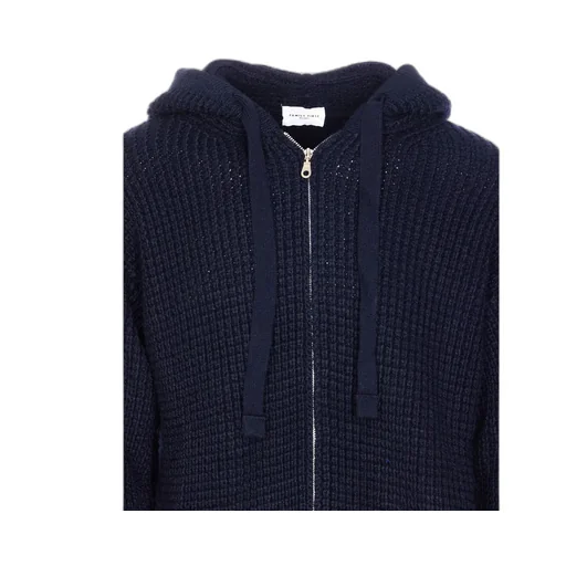 Zippered Hooded Knit Sweater