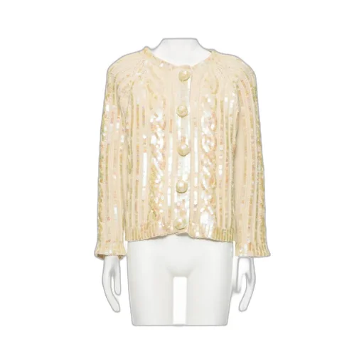 Valentino Embellished Button-Up Cardigan