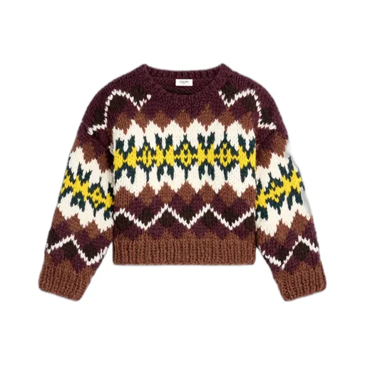 Crewneck Sweater In Fair Isle Wool