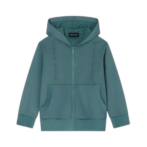 Hooded Logo-Detail Zip-Up Sweatshirt