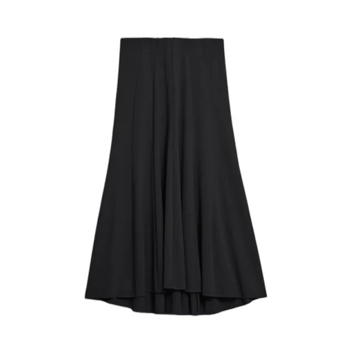 Fluted Seam Skirt In Crepe Jersey