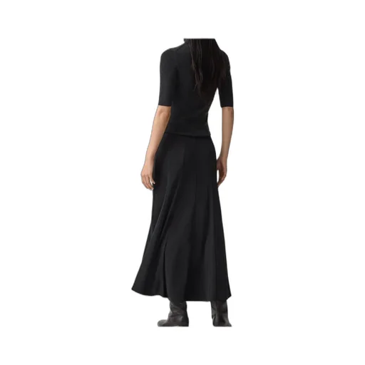 Fluted Seam Skirt In Crepe Jersey