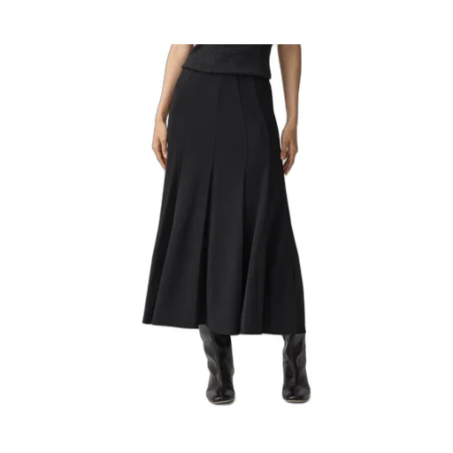 Fluted Seam Skirt In Crepe Jersey