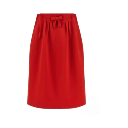 Prada Bow-Detailed Midi Skirt