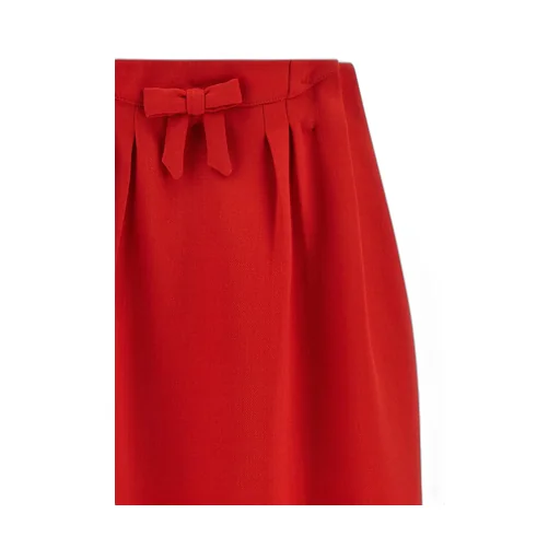 Prada Bow-Detailed Midi Skirt