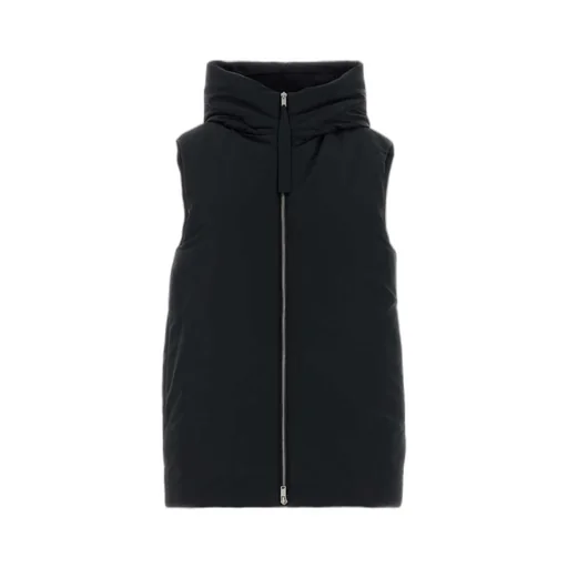 Jil Sander Hooded Zip-Front Padded Vest