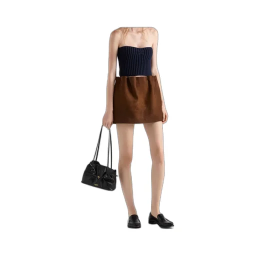 Prada Elasticated-Waistband Mini Skirt