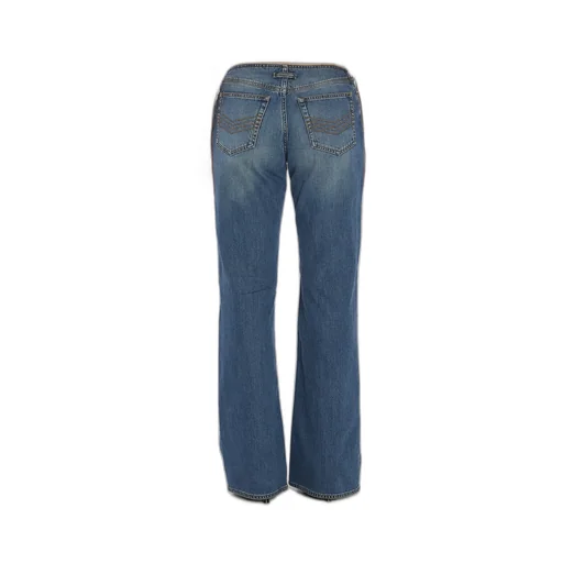 Denim Front Zipped Trousers