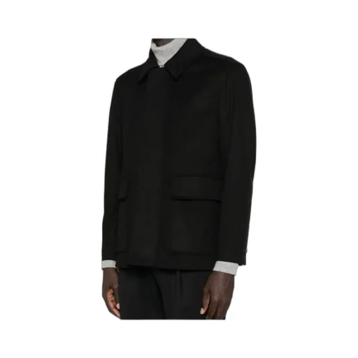 Patch-Pocket Collared Coat