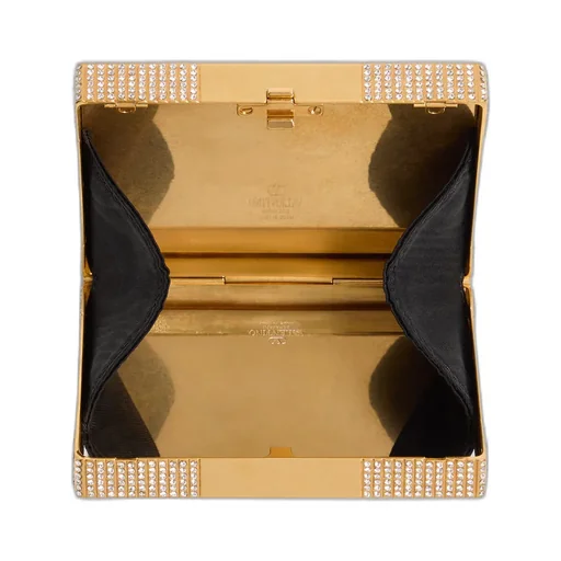 Valentino	Minaumorphe Logo Plaque Embellished Clutch Bag
