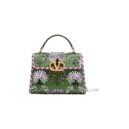 Valentino Garavani Mini Vsling Embroidered Handbag With Jewel Logo