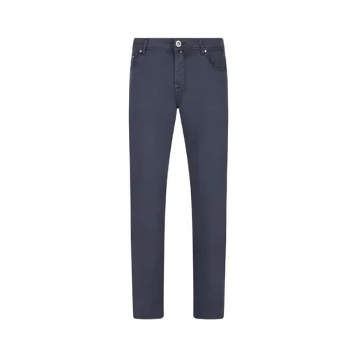 Jacob Cohen Logo Patch Slim-Fit Trousers