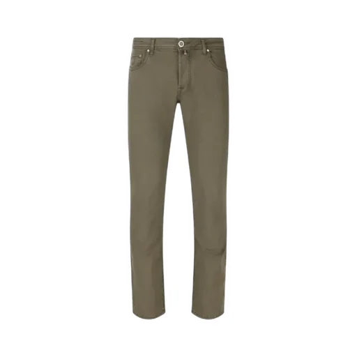Jacob Cohen Logo Patch Slim-Fit Trousers