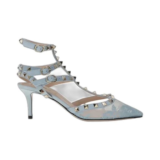 Valentino Garavani Rockstud Pointed Toe Lace Pumps