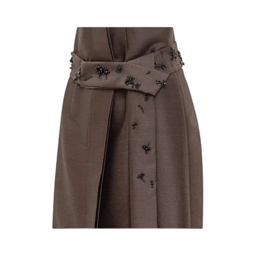 Alberta Ferretti Embroidered Wide Leg Trousers
