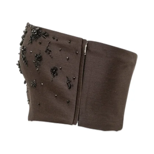 Alberta Ferretti Embroidered Cropped Corset
