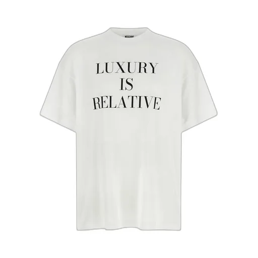 Moschino Slogan Printed Crewneck T-Shirt