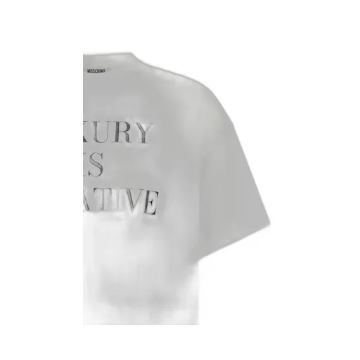 Moschino Slogan Printed Crewneck T-Shirt