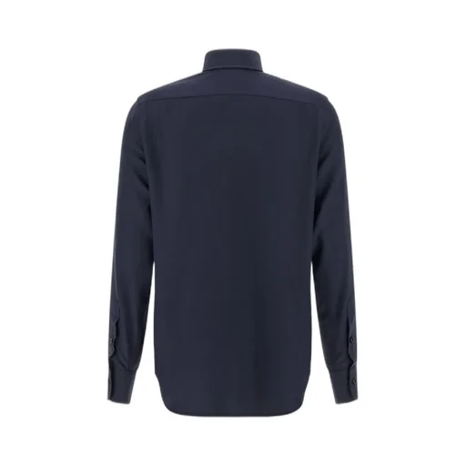 Brioni Long-Sleeved Curved Hem Shirt