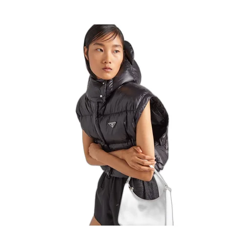 Re-Nylon convertible cropped down jacket