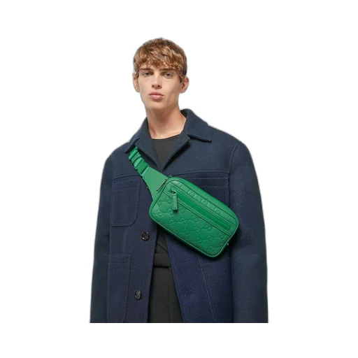 GG rubber-effect belt bag