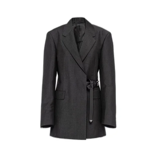 Double-breasted kid mohair jacket