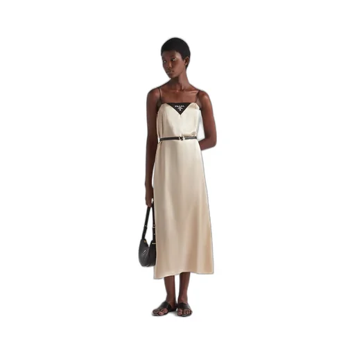 Satin crepe slip dress