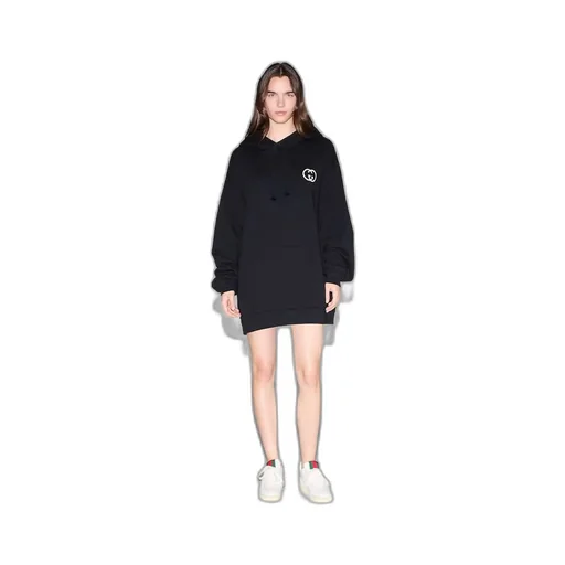 Cotton jersey hooded sweatshirt
