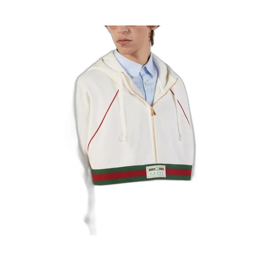 Sweatshirt with Web and Gucci label