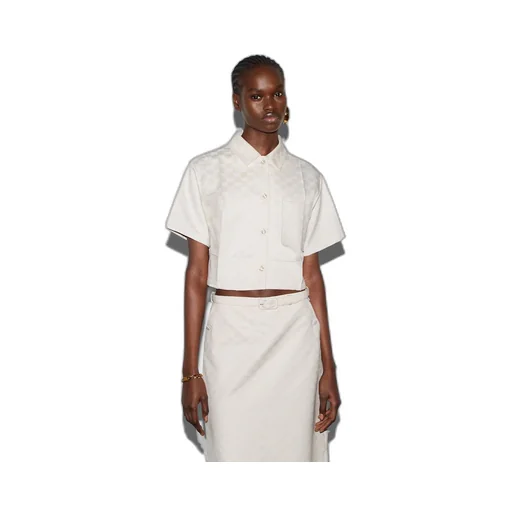 GG cotton gabardine shirt