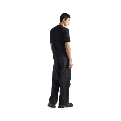 Re-Nylon and jersey T-shirt