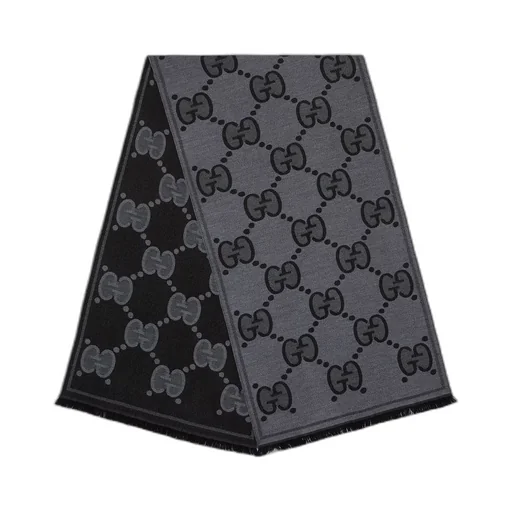 GG wool jacquard scarf