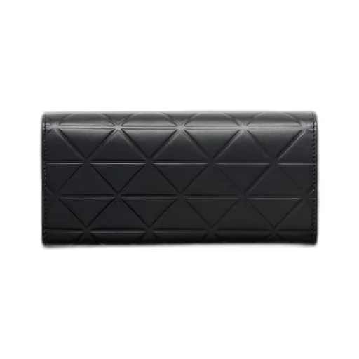 Large leather wallet with triangle motif