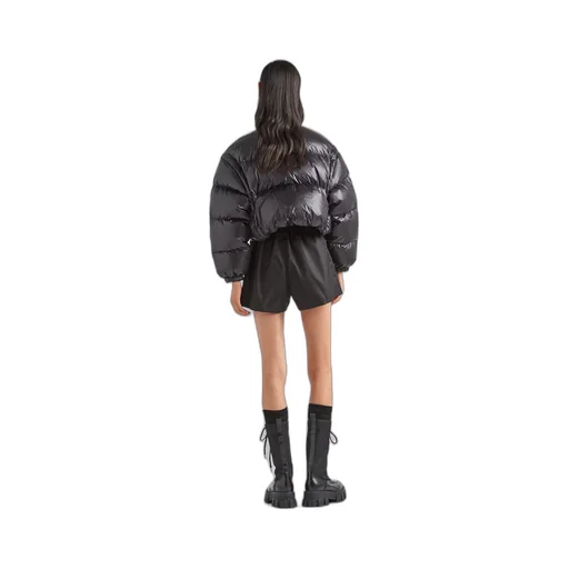 Re-Nylon cropped convertible down jacket