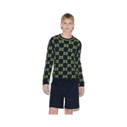 GG cotton jacquard crewneck sweater