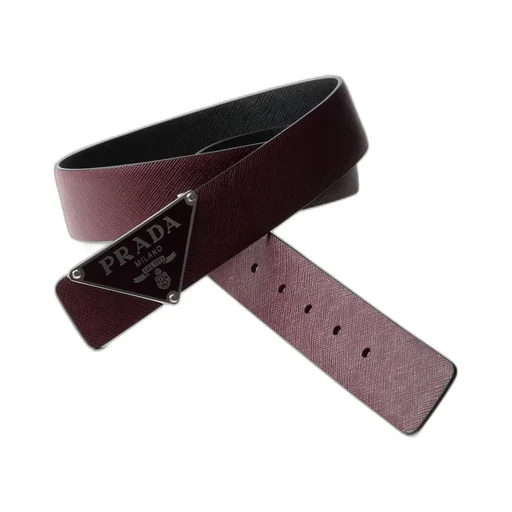Reversible Saffiano leather belt strap