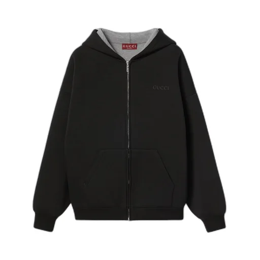 Viscose jersey hooded sweatshirt