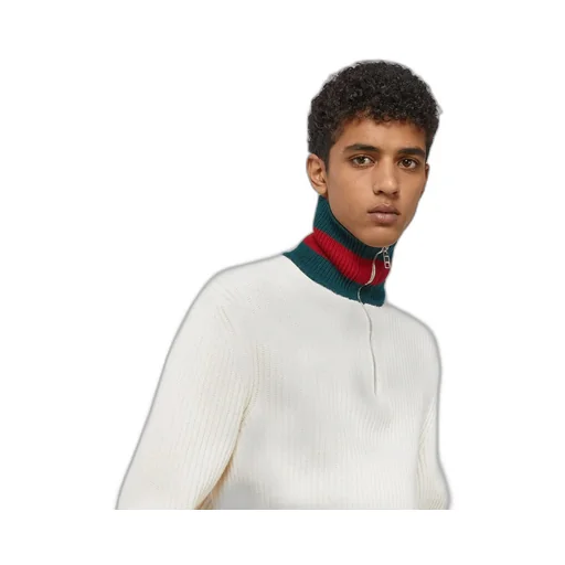 Knit wool jumper with Web