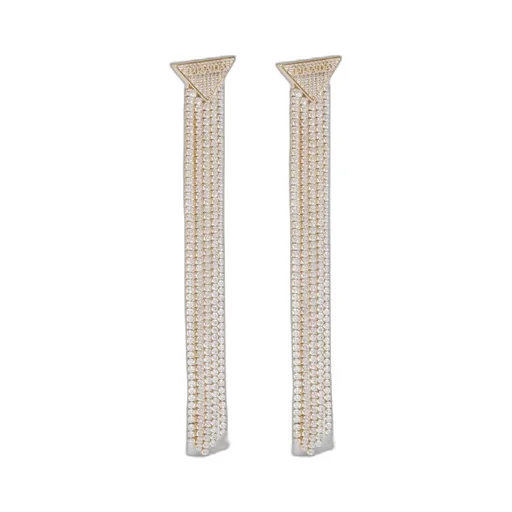Crystal Logo Jewels zirconia earrings