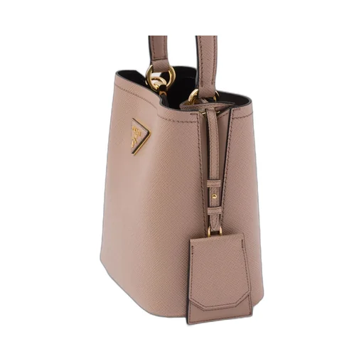 Small Saffiano Leather Prada Panier Bag