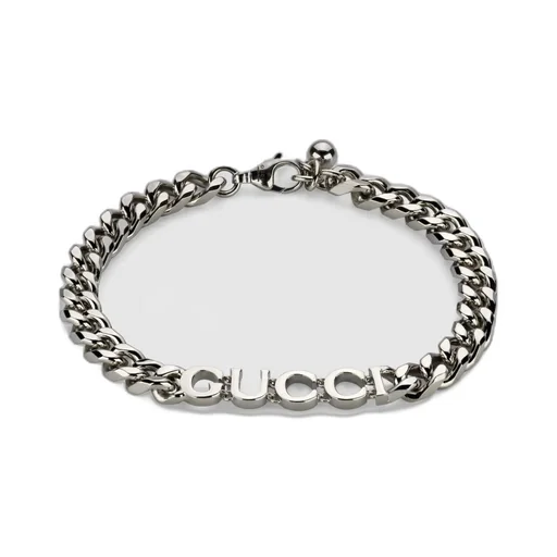 Chain bracelet with Gucci script