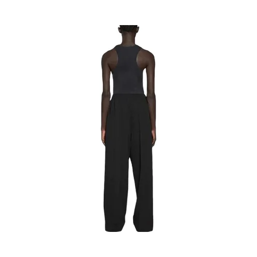 Elastic Waist Straight Leg Pants