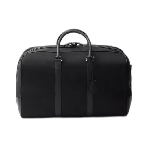 Re-Nylon and Saffiano leather duffel bag