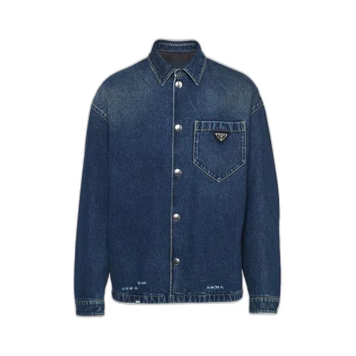 Padded denim shirt