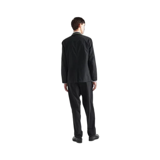 Single-breasted technical fabric jacket