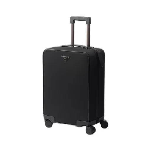 Re-Nylon and Saffiano leather trolley