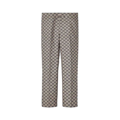 GG linen blend canvas pant