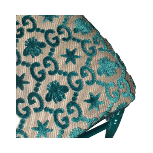 Wood chair with GG jacquard