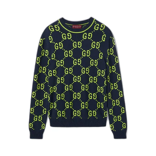 GG cotton jacquard crewneck sweater