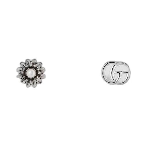 Double G flower stud earrings